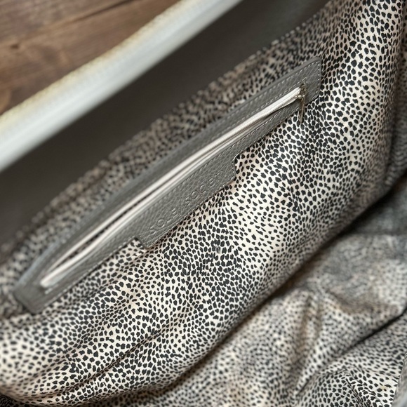 SOLE SOCIETY Miah Structured Buckle Weekender Bag- Greige - Picture 9 of 15